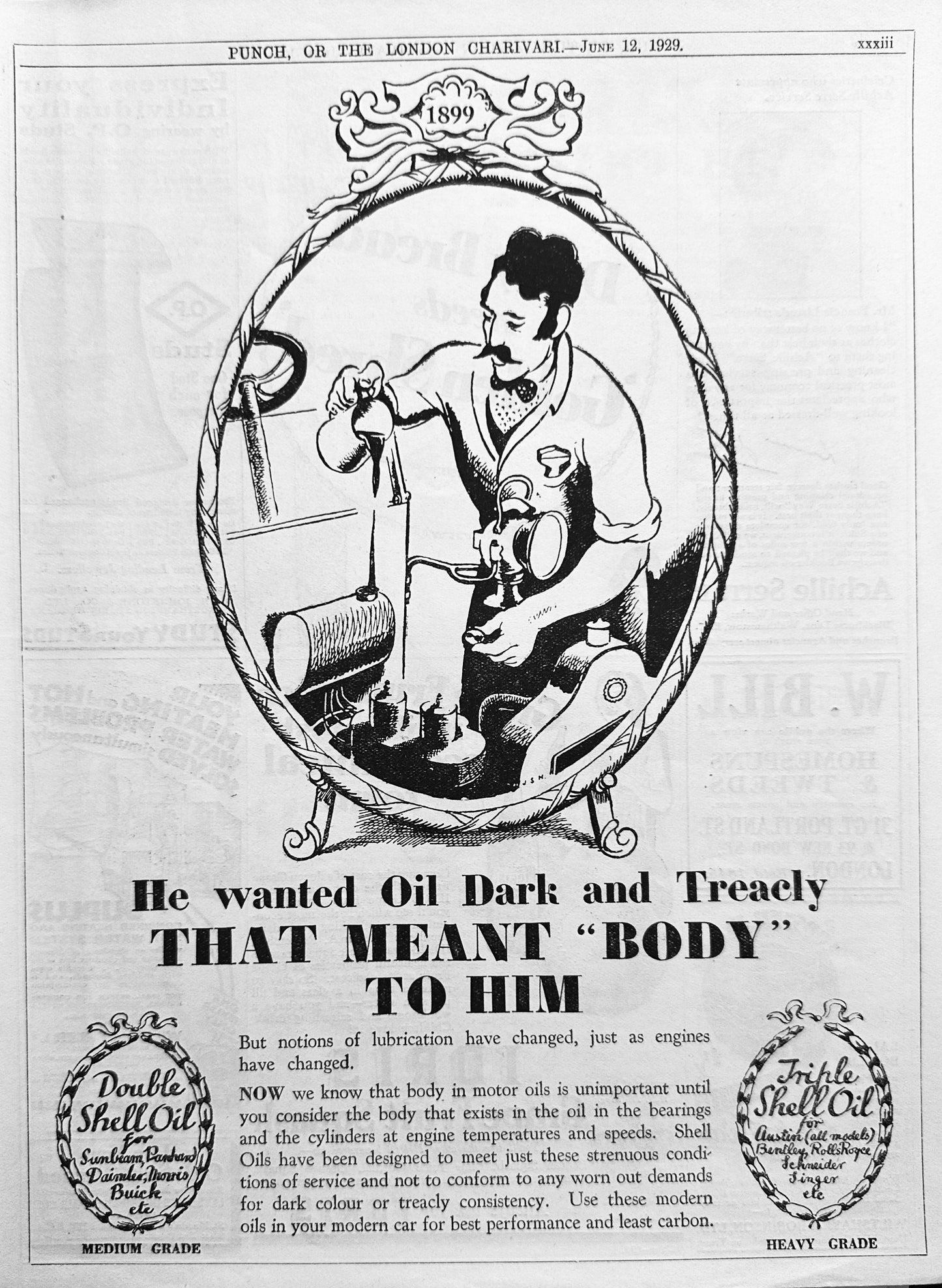 1929 Shell Oil Double and Triple List Suggested Auto Marques for Each Ad #N1177