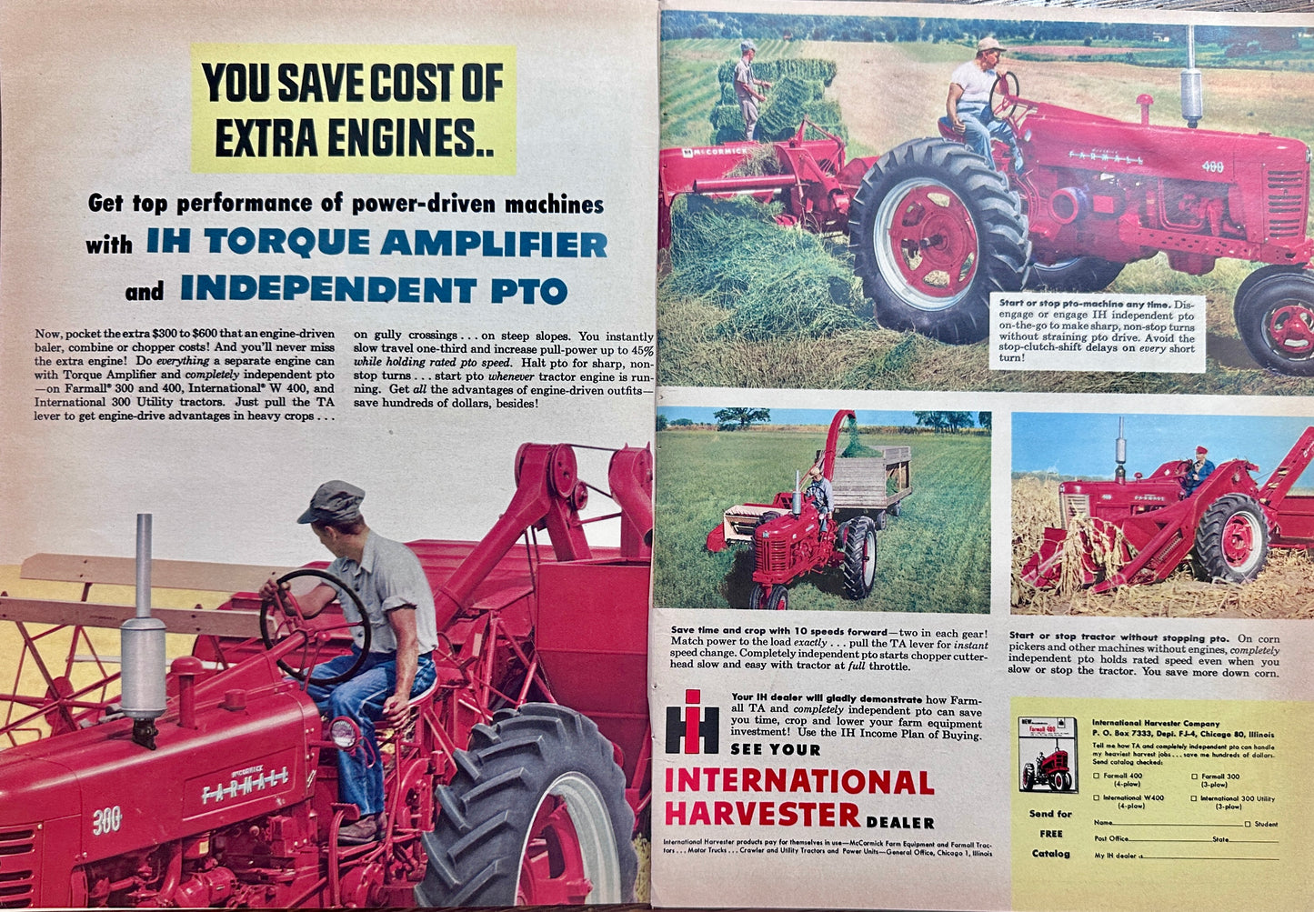 1956 International Harvester - Farmall Torque Amplifier Vintage Ad #N1163 (2-Page)
