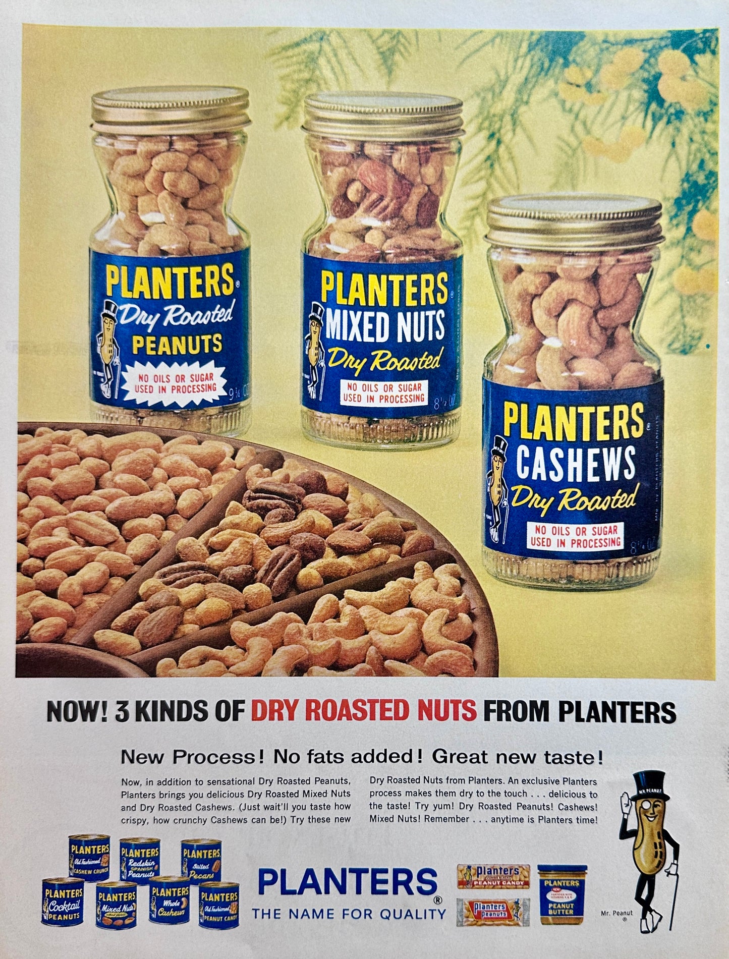 1963 Planters Peanuts, Cashews & Mixed Nuts Mr. Peanut Ad #1537