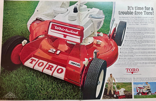 1967 (2-Page) TORO Lawn & Garden Equipment Ad #1551