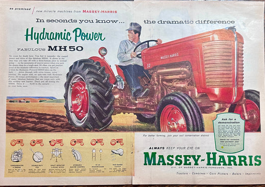 1956  (4-Page ) Massey-Harris Tractors Ad #N1194
