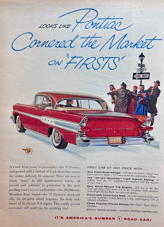 1956 Pontiac Star Chief, Super Chief & Chieftain for 1957 Ad #A378