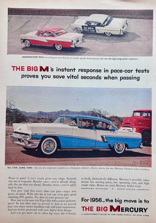 1956 The Big M - Mercury Phaeton 4-Door Hardtop Ad #A387