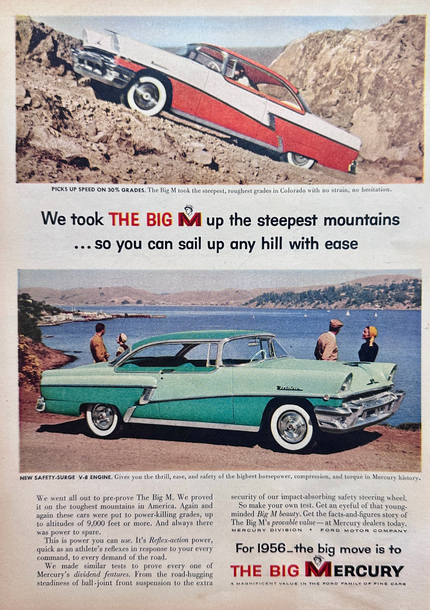 1956 Mercury Mont Claire The BIG M Vintage Ad #A402