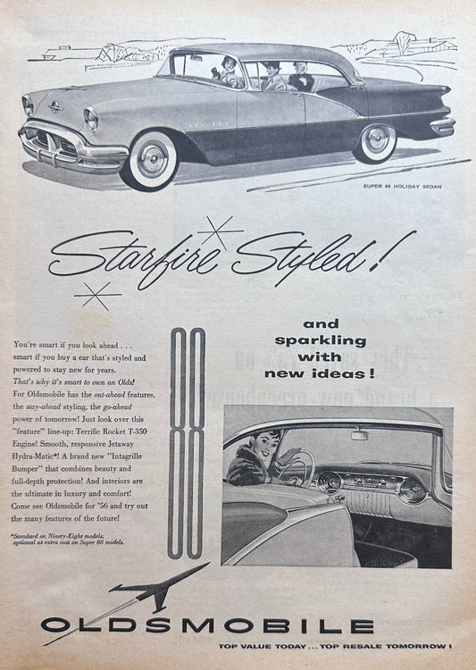 1956 Oldsmobile Super 88 Holiday Special Ad #A403