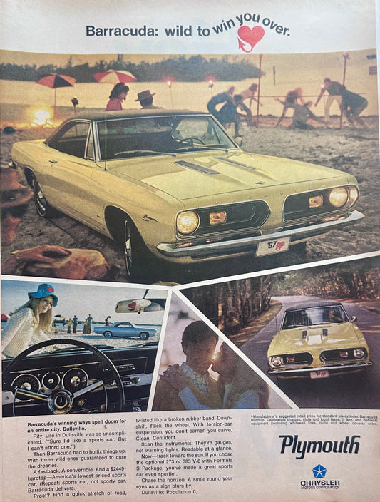 1967 Plymouth Barracuda: Wild to Win You Over Ad #1563