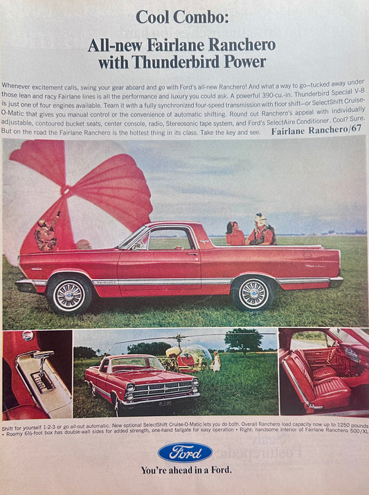 1967 Ford Fairlane Ranchero Pick-up Ad #1562