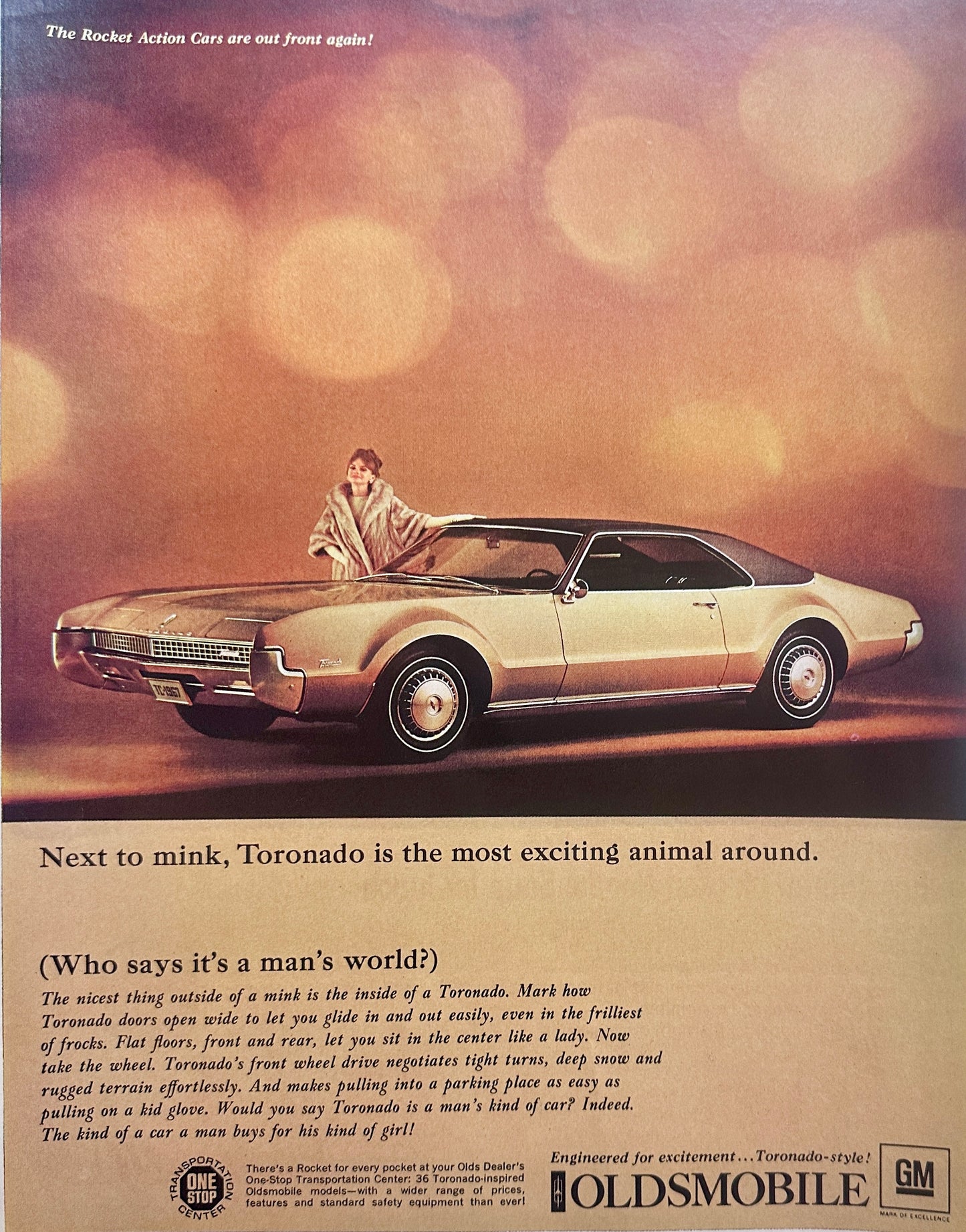 1967 Oldsmobile Toronado - Most Exciting Animal Around Ad #1564