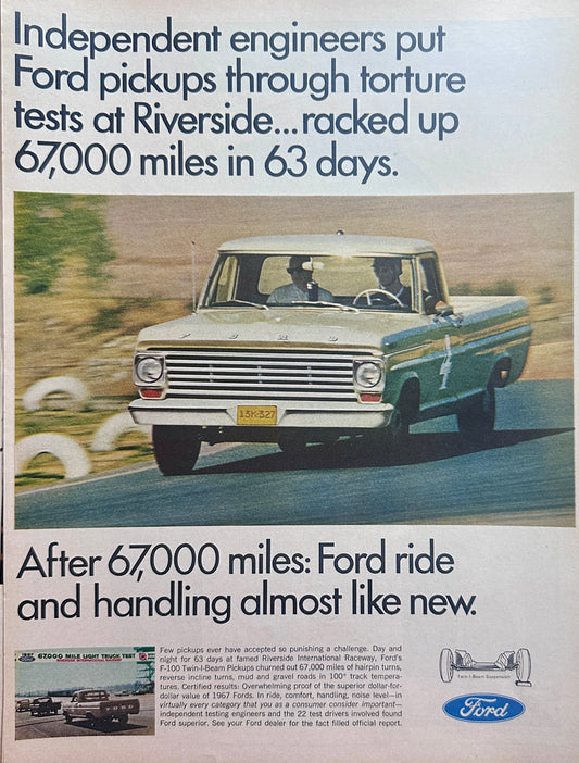 1967 Ford F-100 Pickup 67,000 Miles in 63 days Ad #1569