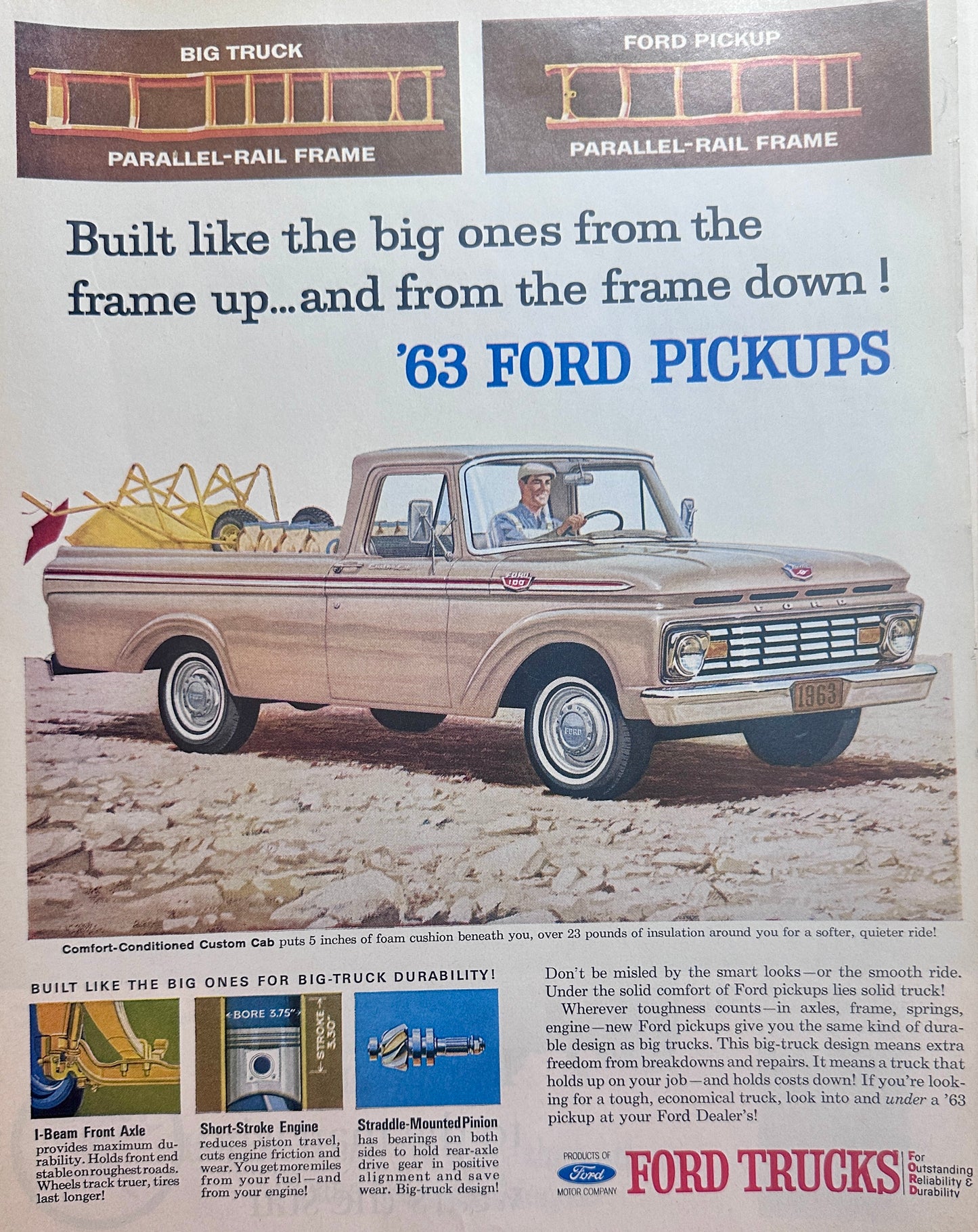 1963 Ford Pickup - Built Like the Big Ones Ad #1574