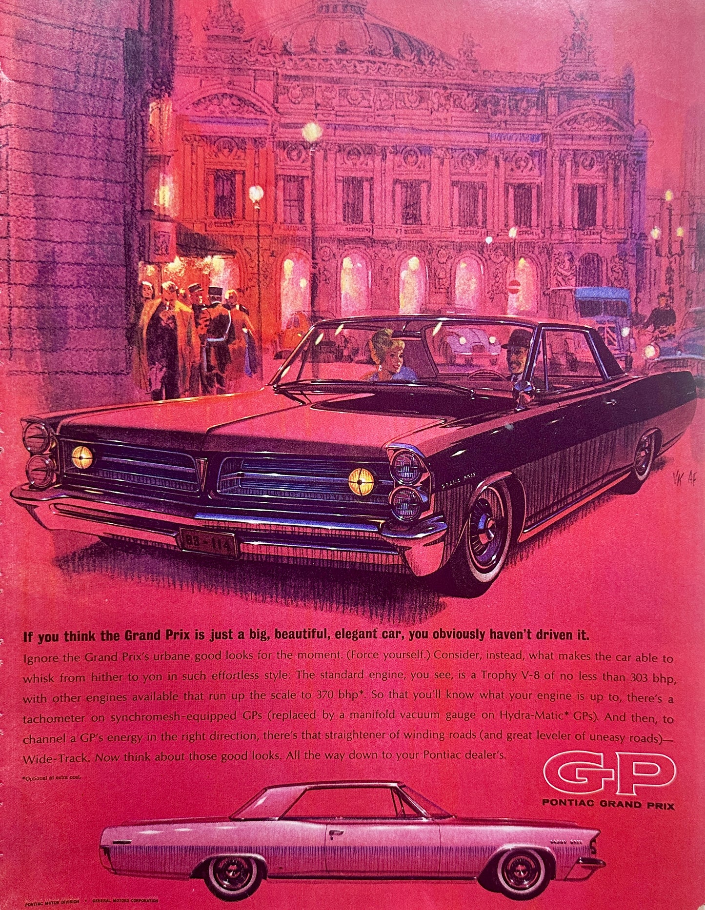 1963 Pontiac Grand Prix Big Beautiful Car Ad #1578