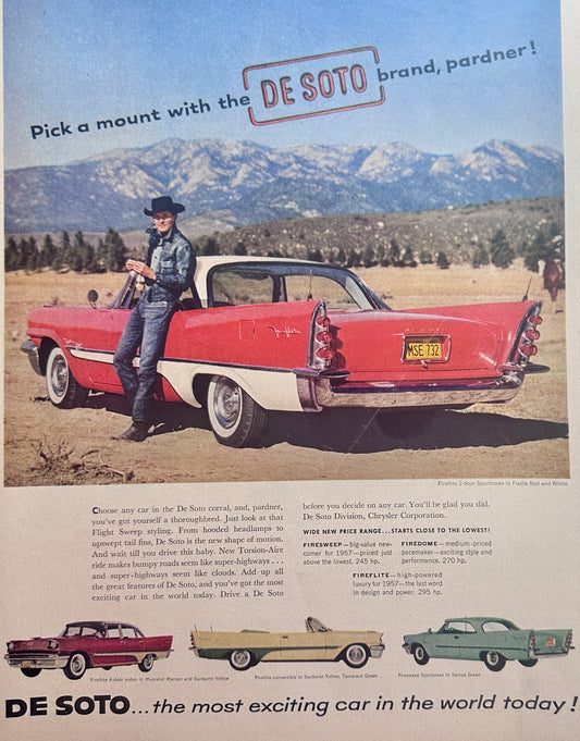 1956 De Soto Fireflite Firesweep, FireDome Sedans AD #1582