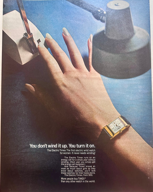 1964-ish Timex Electric Ladies' Watch Ad #1608