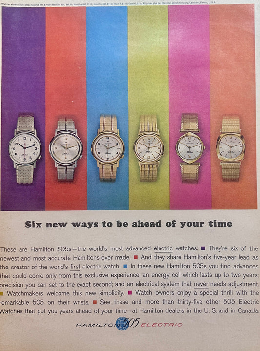 1963 Hamilton 505 Line of Men's Watches Ad #1598