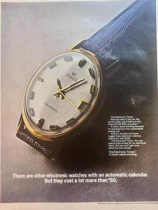 1967 The Electronic Timex 99.99% accuracy Model 99041 Ad #1597