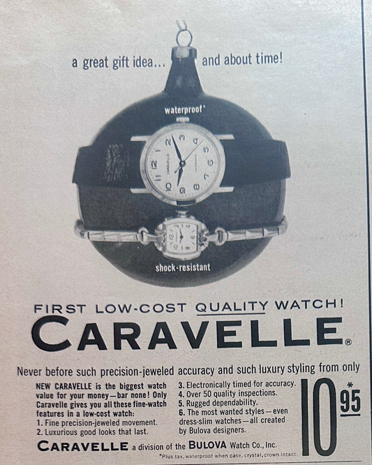 1956 Caravelle Watches by Bulova Ad #1596